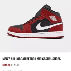 Jordan Black and Red Mid Sneakers Iconic Style